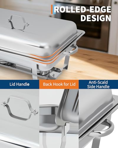 Chafing Dishes for Buffet 4 Pack (4 Count)