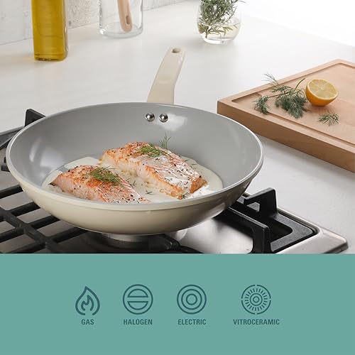 Barnsdall Large 12 Inch Aluminum Fry Pan Cookware Non