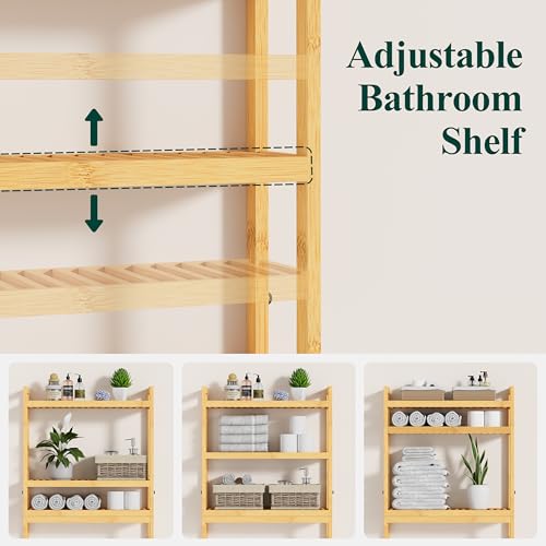 Bamboo Over The Toilet Storage Cabinet (3 Count)