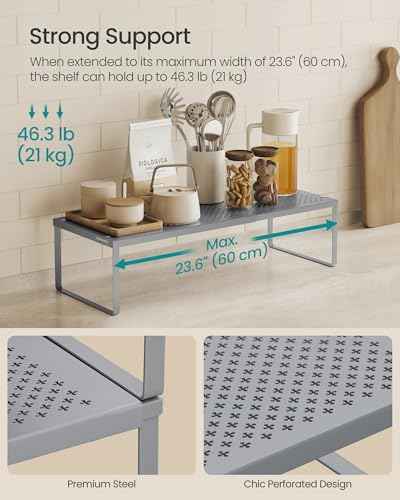 Spice Rack Expandable Kitchen Countertop Shelf (2 Count)