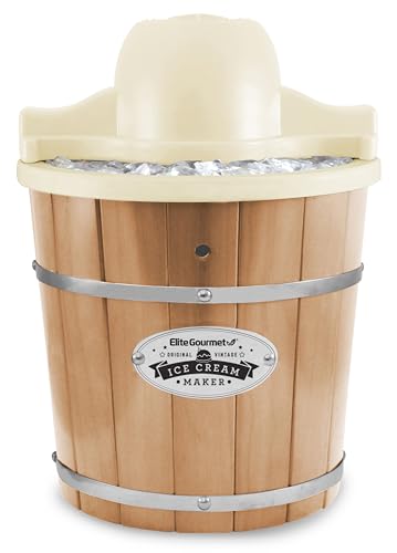 EIM924LX 4Qt Old Fashioned Wood Bucket Ice Cream Maker