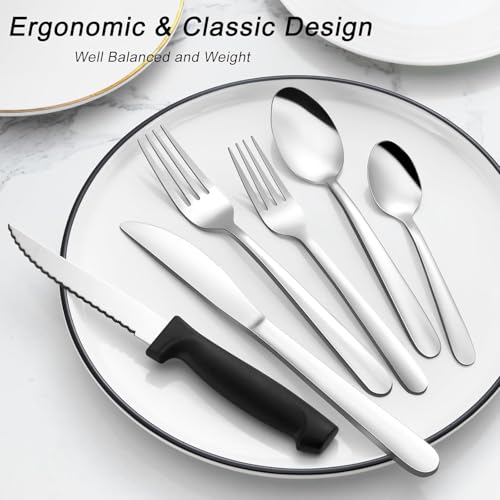 48 Piece Stainless Steel Silverware Set for 8 (48 Count)