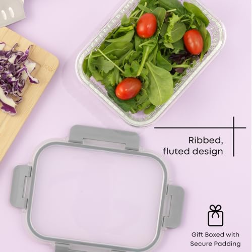 24pc Borosilicate Glass Storage Containers with Lids (24 Count)