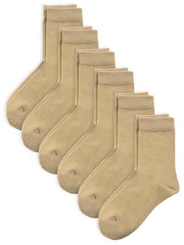 Unisex Kids Boys Girls Soft Cotton School Socks 10 (6 Count)