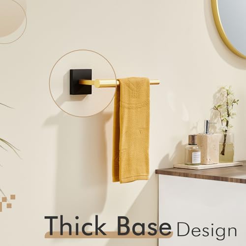 Bathroom Towel Bar Hand Towel Holders Wall Mount Toilet Kitchen Cabinet Paper Holder Stainless Steel Bath Hardware Black with Gold