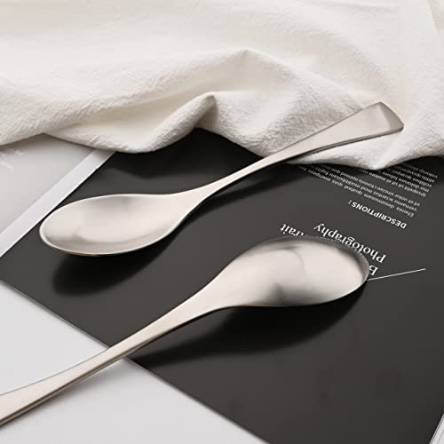 Luxury 304 Stainless Steel Matte Silver Cutlery Flatware Set