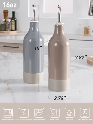Ceramic Oil Dispenser Bottle (2 Count)