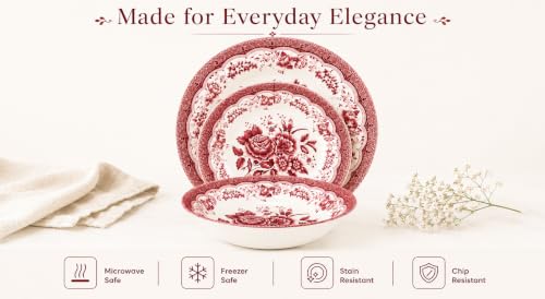 12 Piece Porcelain Dinnerware Set for 4