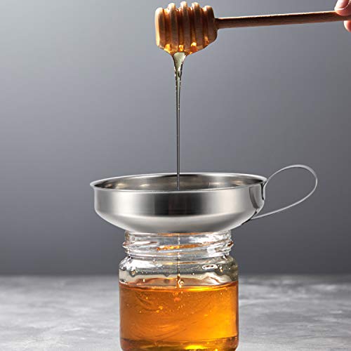 4 Pcs Stainless Steel Canning Funnels with Fine Mesh Strainer (4 Count)