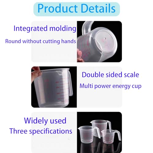 Unbreakable Plastic Measuring Cups 6 Piece Food (6 Count)