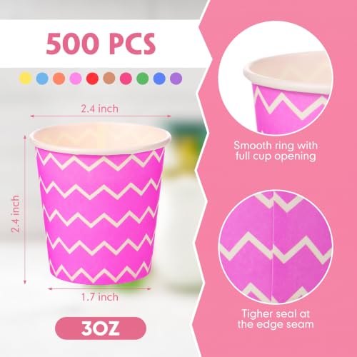 500 Pcs Disposable Paper Cups Small (500 Count)