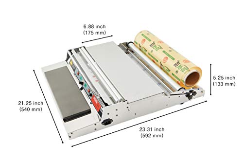VTH-500, 20 Inch / 500 mm Hand Wrapping Machine Film Wrapper for Food Packaging, Large Tray, MADE IN KOREA