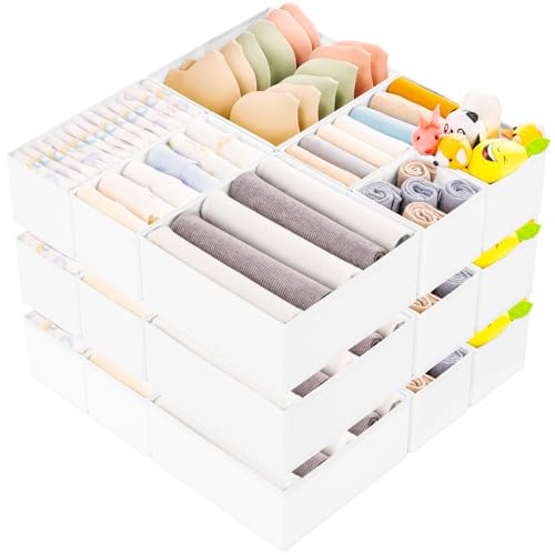 15 Pack Drawer Organizer for Clothes (15 Count)