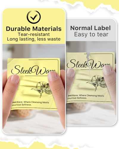 Yellow 3" x 3" Square Thermal Label Stickers
