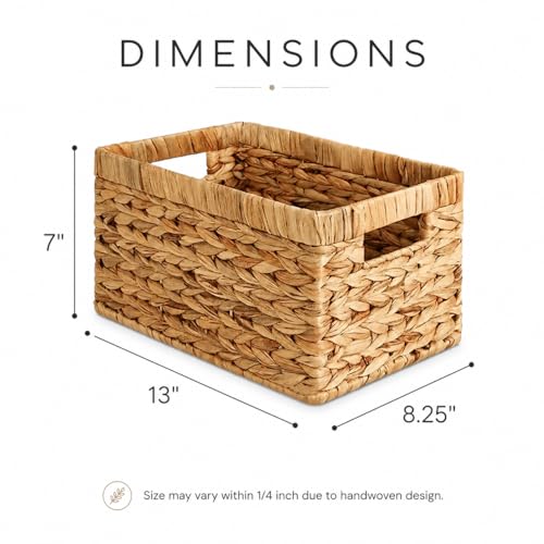 Wicker Storage Baskets for Shelves (4 Count)