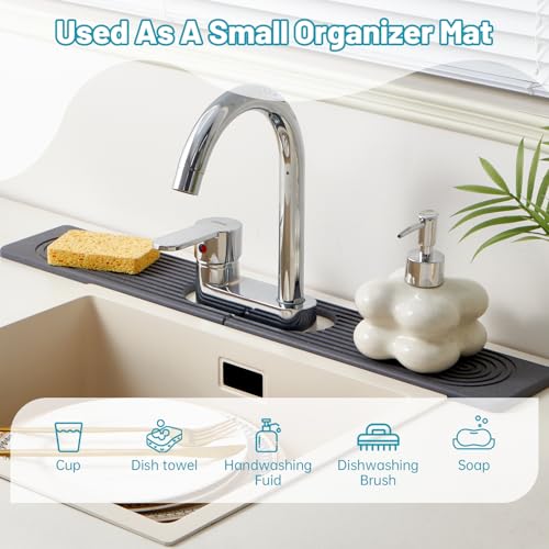 Stone Faucet Mat for Kitchen Sink Oval Hole Bathroom sink splash guard