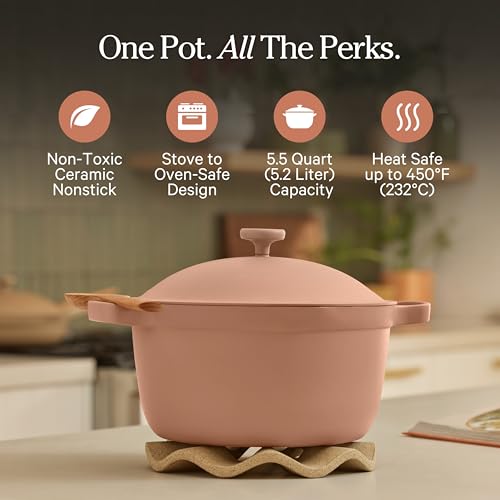 Perfect Pot 5.5 Qt Nonstick Ceramic Pot & Dutch Oven with Lid