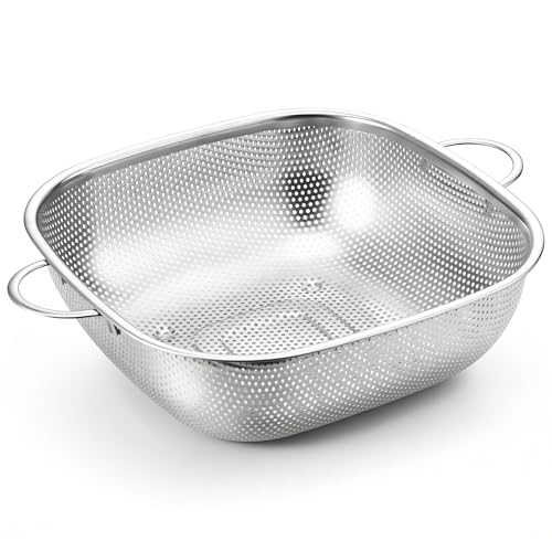 6QT Square Stainless Steel Colander