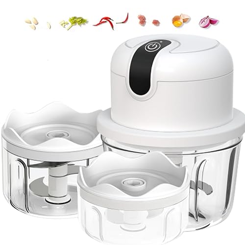 White 3 CUP Electric mini garlic crusher