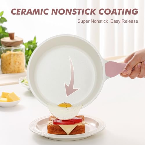 Ceramic Nonstick Saucepan with Lid 1.5 QT