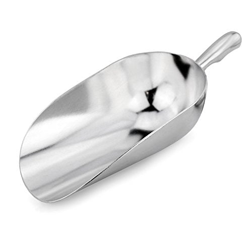 34561 One Piece Cast Aluminum Round Bottom Bar Ice Flour Utility Scoop