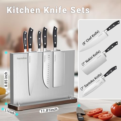 4PSC Knife Block Set With Magnetic Knife Block Holder (4 Count)