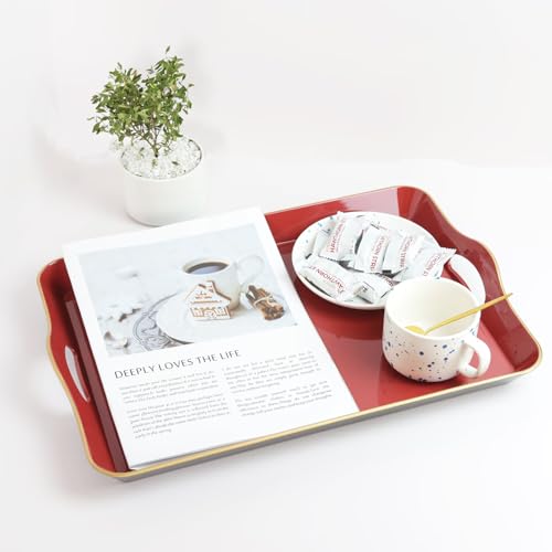 Large Red Decorative Tray
