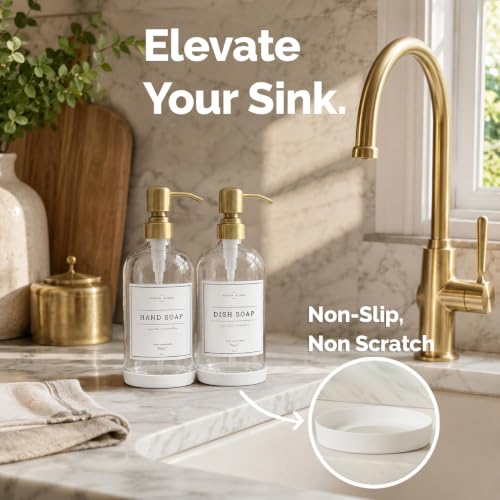 Clear Glass Soap Dispenser (2 Count)