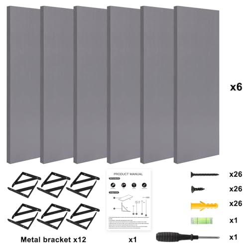 16.5in Floating Shelves for Wall Home Decor (6 Count)