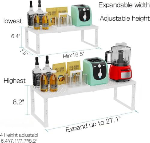 Heavy Duty Adjustable Metal Shelf Organizer (2 Count)