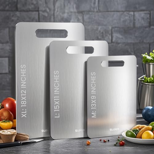 2 Pack Titanium Cutting Board