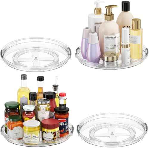 4 Pack 12'' Lazy Susan Organizer Turntable for Cabinet (4 Count)