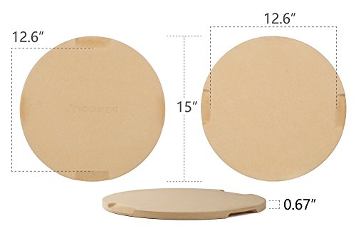 Pizza Stone 15" Round Pizza Stone for Oven Grill BBQ