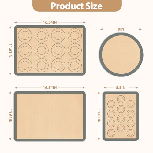 Silicone Baking Mat Set of 6 (6 Count)