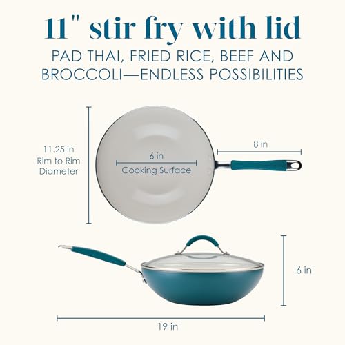 Cucina Ceramic Nonstick Stir Fry Pan and Lid