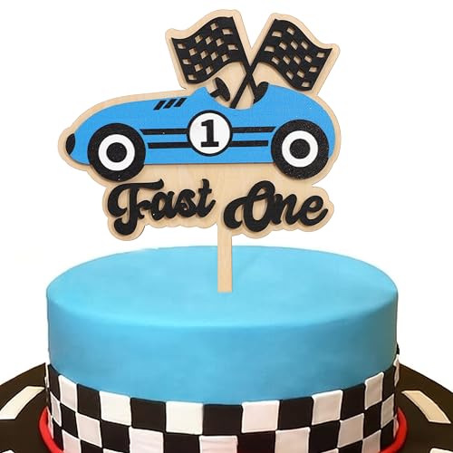 Wooden Fast One Cake Topper