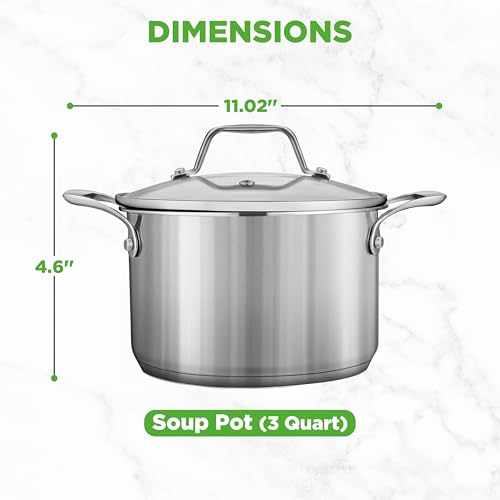 3 Quart Stainless Steel Soup Pot