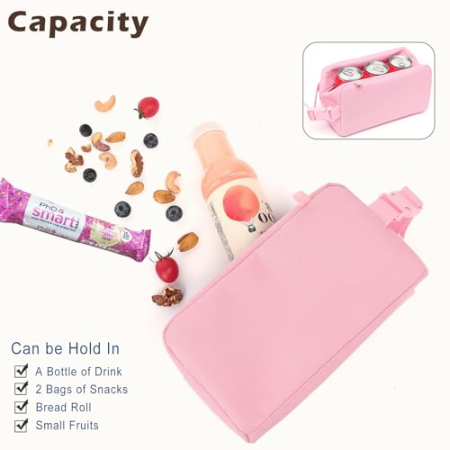 Small Insulated Lunch box Portable Soft Bag Mini Cooler Thermal Meal Tote Kit with Buckle for Work