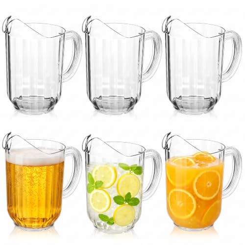 6 Pcs Plastic Water Pitchers (6 Count)