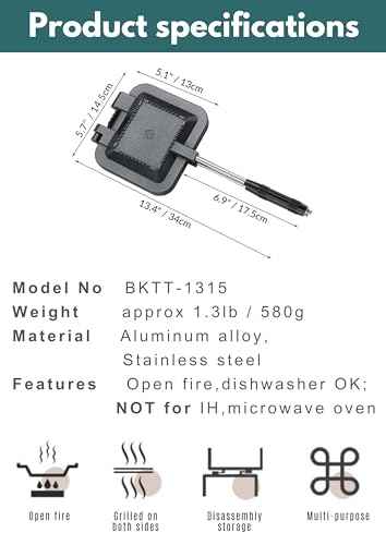Sandwich Maker Hot Sand Single Burner Gas Fire Open Fire Compact Aluminum TT