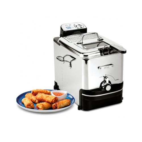 Electric Deep Fryer with Basket and Lid