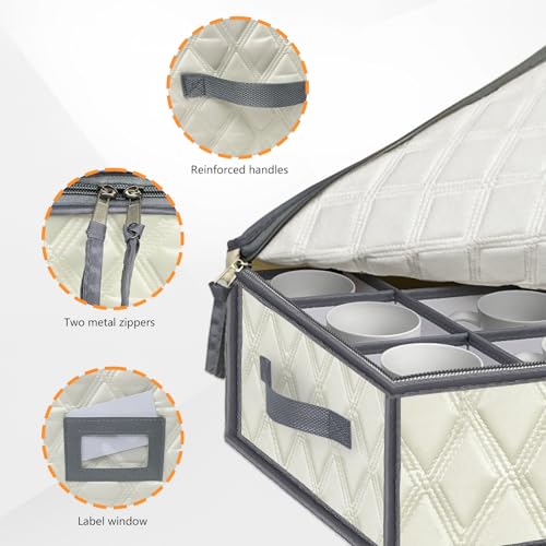 Mug and Cup Storage Box with Dividers