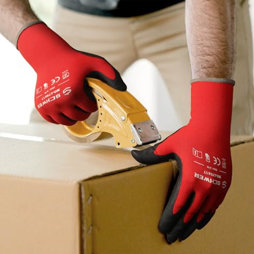 Ultra Comfort Safety Work Gloves MicroFoam Nitrile Coated (6 Count)