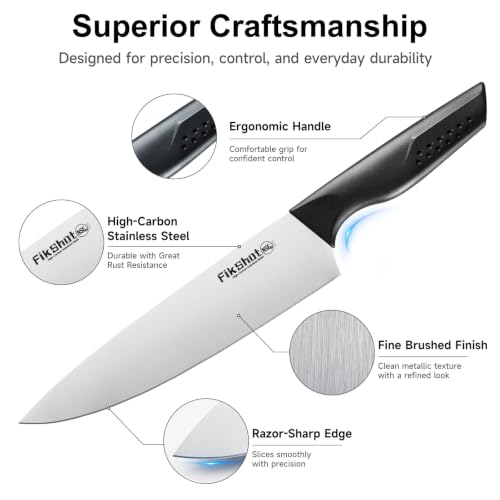 15 Piece Kitchen Knife Set with Block & Built