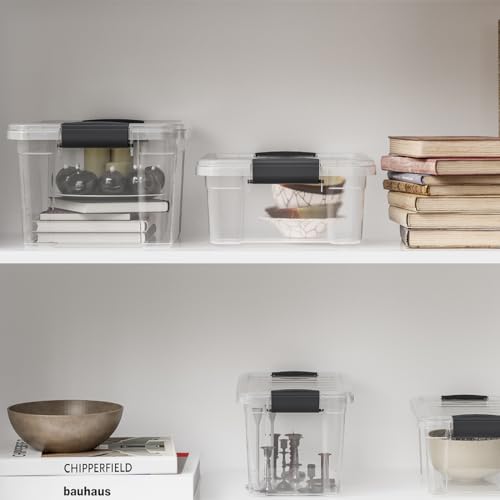 21 Quart Clear Plastic Storage Boxes with Lids (4 Count)