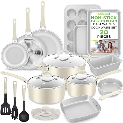 20 Piece Nonstick Cookware & Bakeware Set