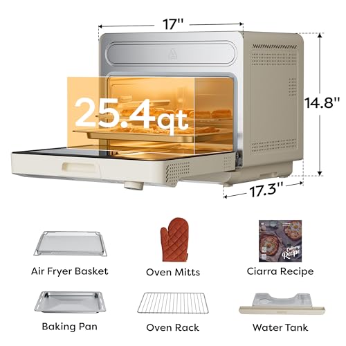 12-in-1 Countertop Steam Oven with Air Fryer, 25.4QT Nosh Oven Pro
