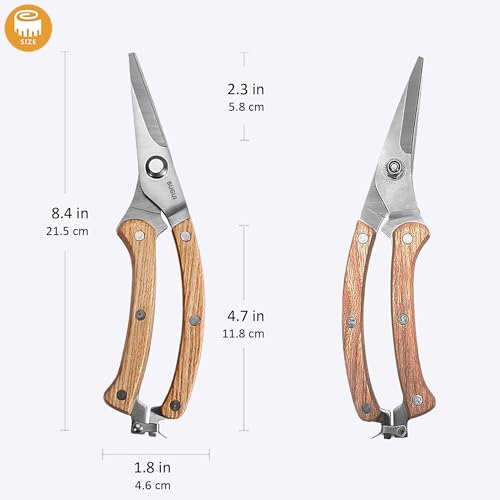 Wood Handle Garden Shears