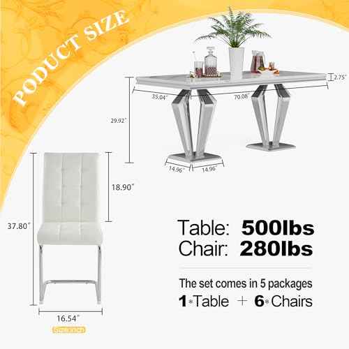 7 Piece Luxury Dining Room Set