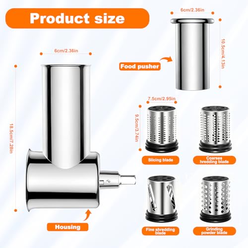 Slicer Shredder Attachments for Stand Mixers (4 Count)